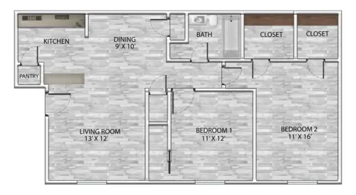 Albion Apartments FloorPlan 4