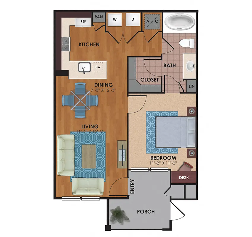 Aliso Briar Forest Houston Apartment Floor Plan 1