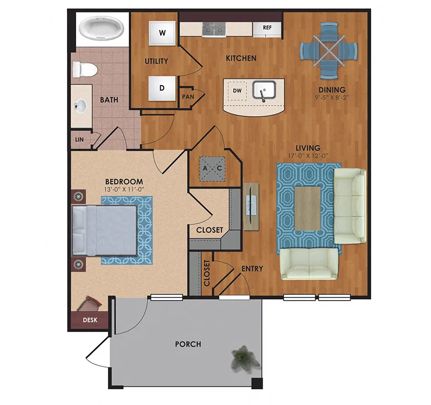 Aliso Briar Forest Houston Apartment Floor Plan 2