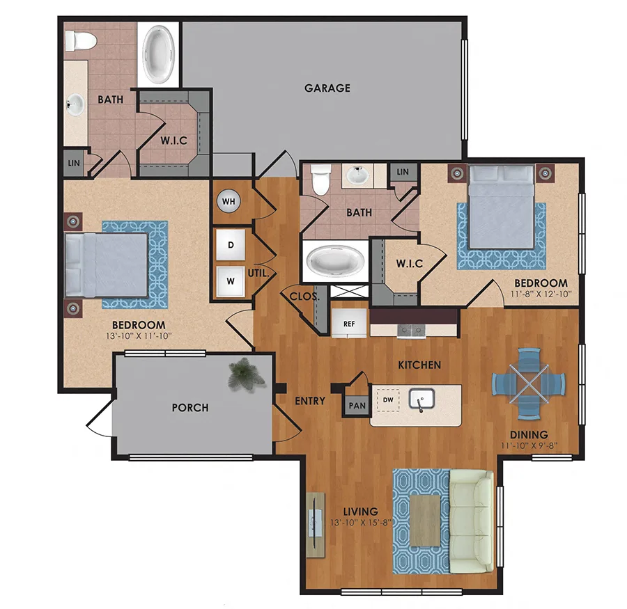 Aliso Briar Forest Houston Apartment Floor Plan 6