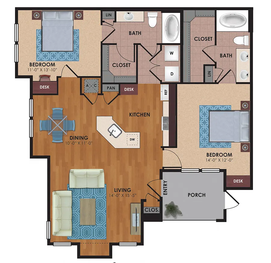 Aliso Briar Forest Houston Apartment Floor Plan 7