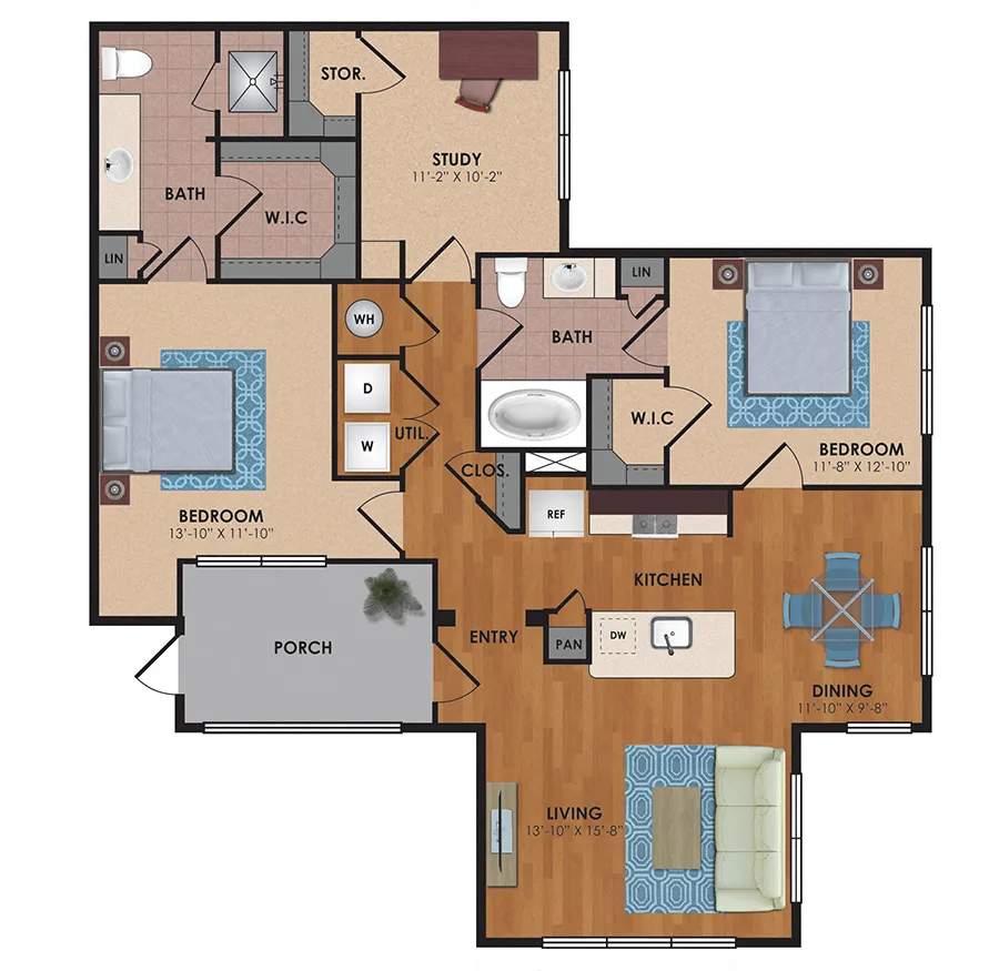 Aliso Briar Forest Houston Apartment Floor Plan 8