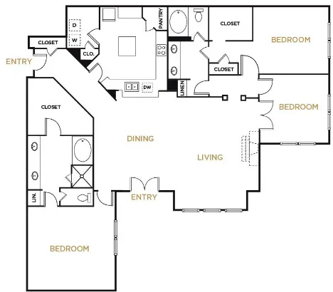 Alto Highland Park Dallas Apartment Floor Plan 13