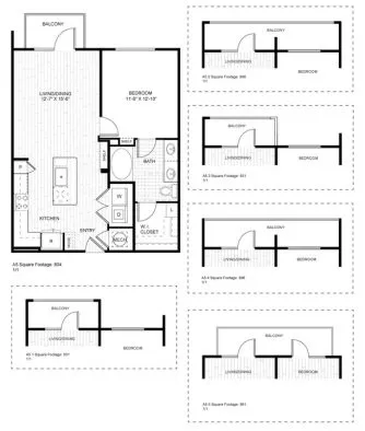 Ash at The Branch Dallas Apartment Floor Plan 6