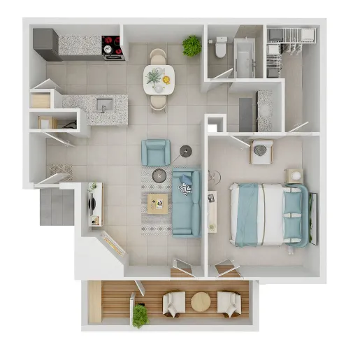 Ashford Stancliff Park Apartments Houston Floor Plan 3