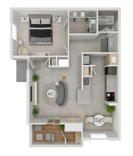 Ashford Stancliff Park Apartments Houston Floor Plan 4