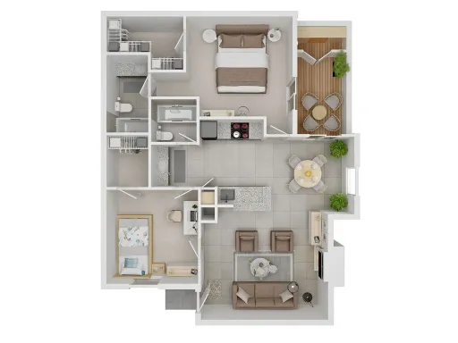 Ashford Stancliff Park Apartments Houston Floor Plan 6