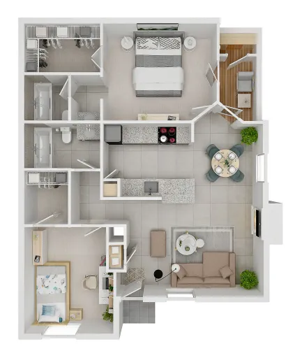 Ashford Stancliff Park Apartments Houston Floor Plan 7