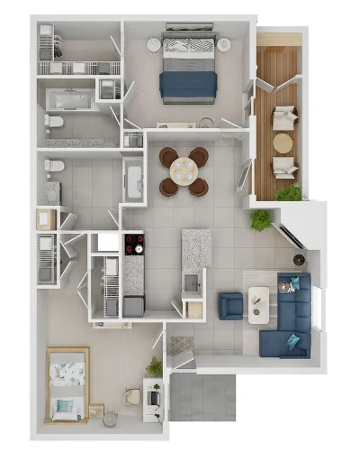 Ashford Stancliff Park Apartments Houston Floor Plan 9