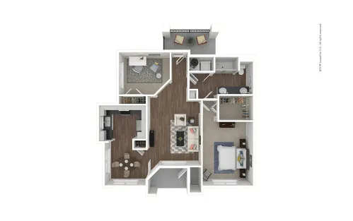 Attiva Pearland Houston Partment Floor Plan 3