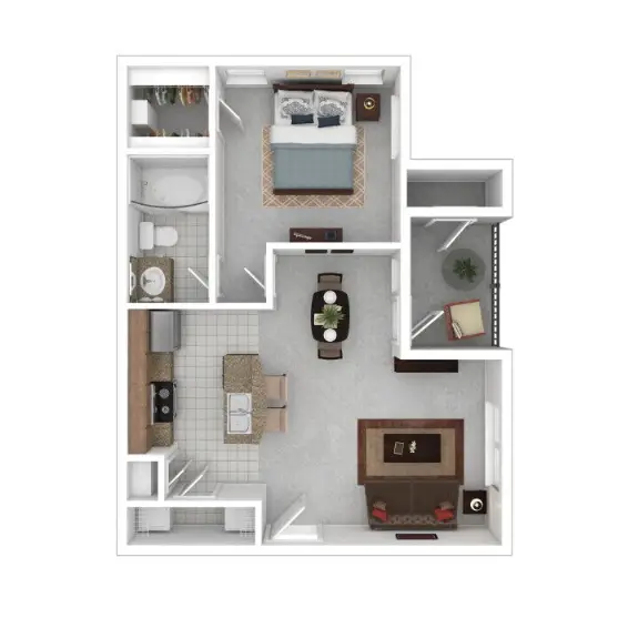 Barron Park Apartments Floorplan 2