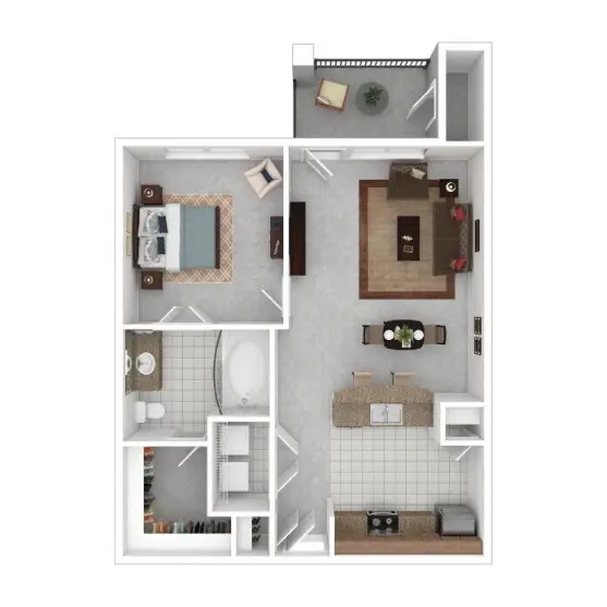 Barron Park Apartments Floorplan 3