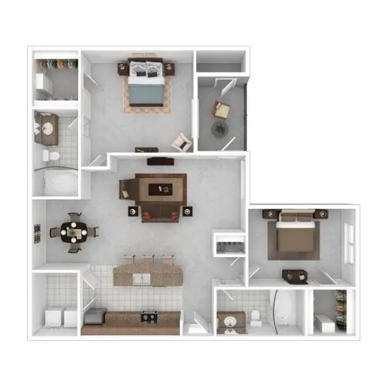 Barron Park Apartments Floorplan 6