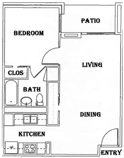 Bayshore Towers Apartments FloorPlan 1