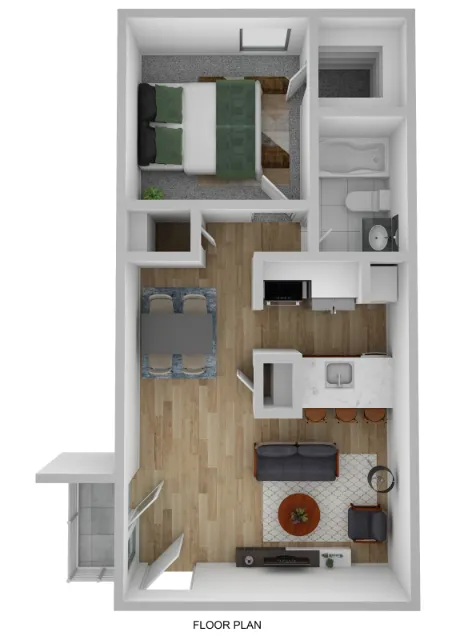 Bluffs at Lakewood Dallas Apartment Floor Plan 3