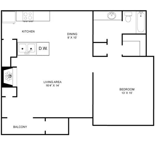 Brentwood Apartments FloorPlan 3