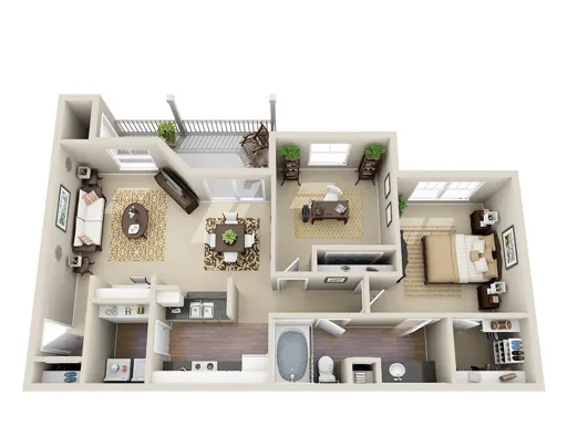 Broadwater Apartments Pasadena Houston Apartment Floor Plan 3