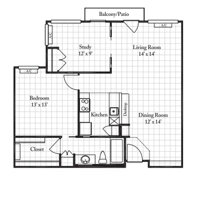 Brookdale First Colony Sugar Land Houston Apartment Floor Plan 5