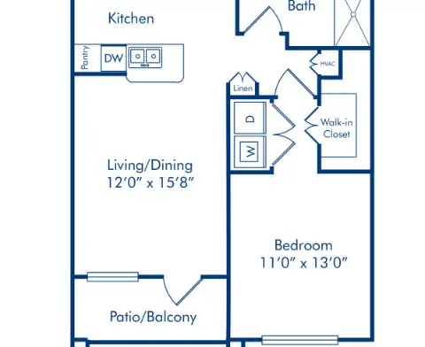 Camden Royal Oaks Floorplan 1