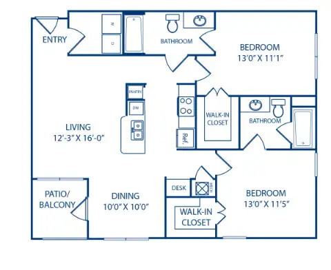 Camden Royal Oaks Floorplan 3