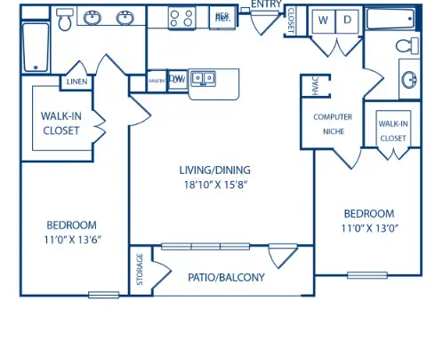 Camden Royal Oaks Floorplan 4