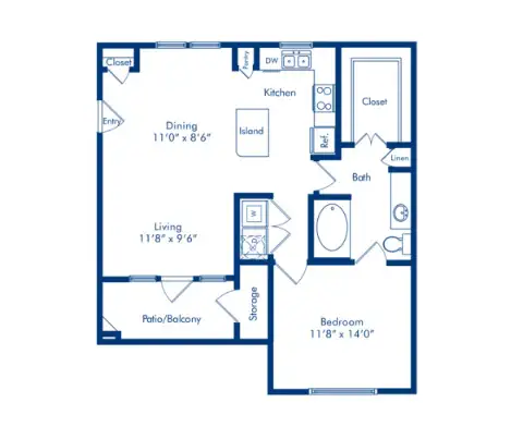 Camden Whispering Oaks Apartments Floorplan 4