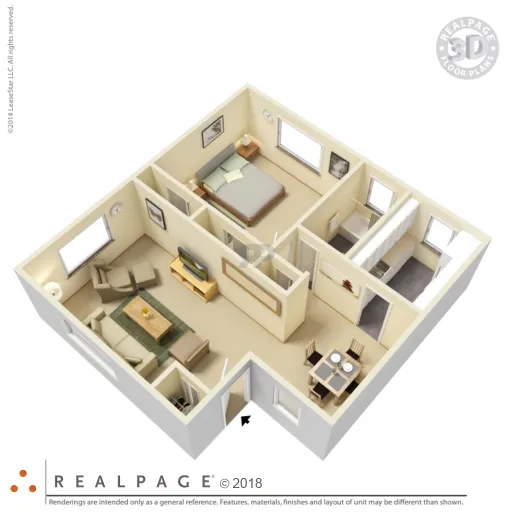 Carrington Court Apartments Houston Floor Plan 1