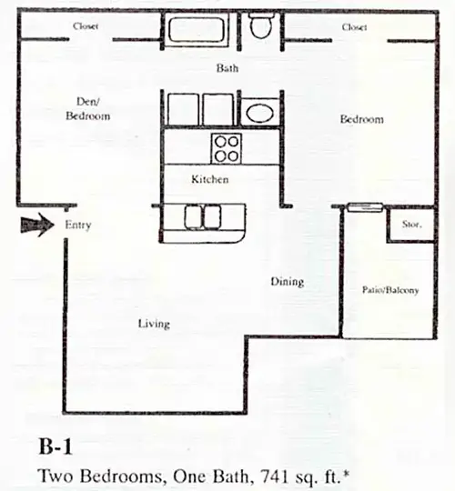 Casa Linda Apartments FloorPlan 2