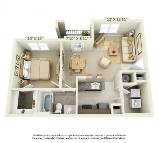 Century South Shore Houston Apartment Floor Plan 1