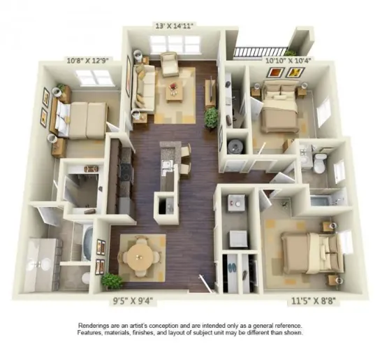 Century South Shore Houston Apartment Floor Plan 5