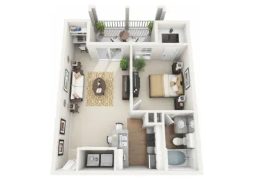 Churchill on The Park Dallas Apartment Floor Plan 1