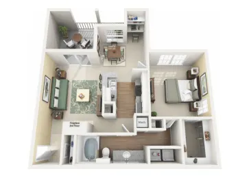 Churchill on The Park Dallas Apartment Floor Plan 5