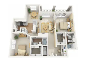 Churchill on The Park Dallas Apartment Floor Plan 7