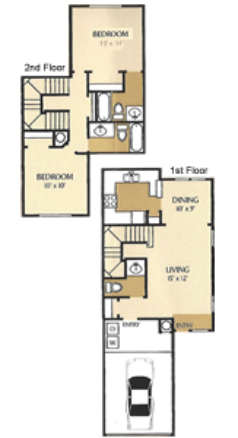 Coronado Apartments League City Houston Apartment Floor Plan 2