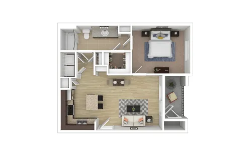 Cortland League City Houston Aprtment Floor Plan 1