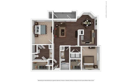 Cortland League City Houston Aprtment Floor Plan 12