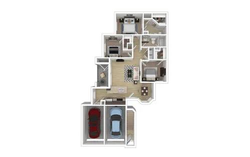 Cortland League City Houston Aprtment Floor Plan 16