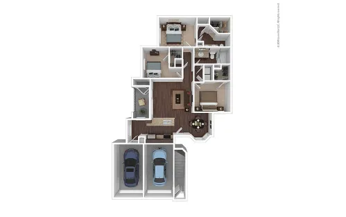 Cortland League City Houston Aprtment Floor Plan 17