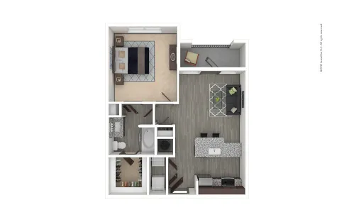 Cortland Luxe Shadow Creek Houston Apartment Floor Plan 1