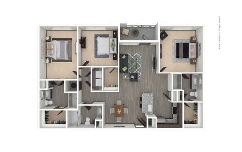 Cortland Luxe Shadow Creek Houston Apartment Floor Plan 10