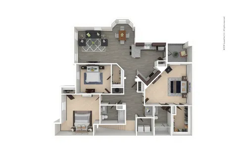 Cortland Luxe Shadow Creek Houston Apartment Floor Plan 12