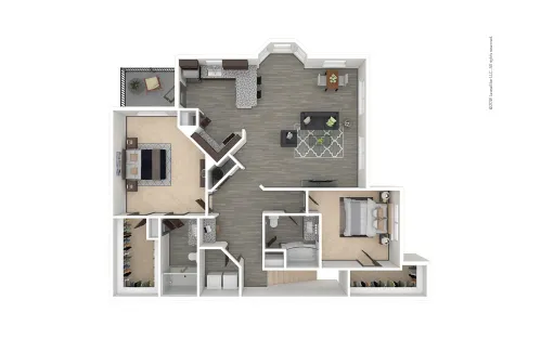 Cortland Luxe Shadow Creek Houston Apartment Floor Plan 9