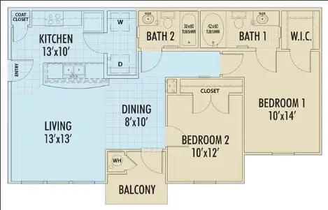 Costa Mariposa Apartments floor plan 1.