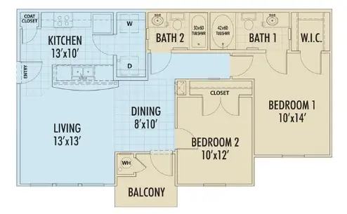 Costa Mariposa Apartments floor plan 1