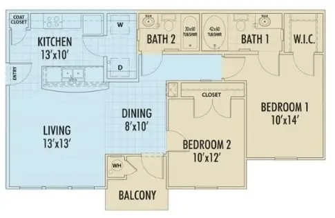 Costa Mariposa Apartments floor plan 2.