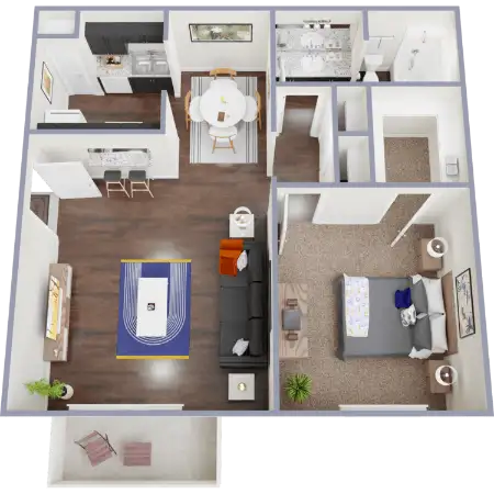 Country Green Apartments Dallas Floorplan 1