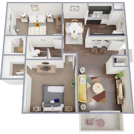 Country Green Apartments Dallas Floorplan 2