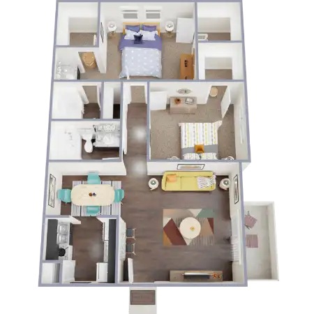 Country Green Apartments Dallas Floorplan 3