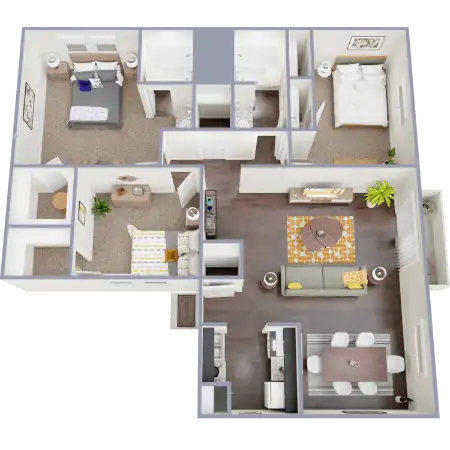 Country Green Apartments Dallas Floorplan 4