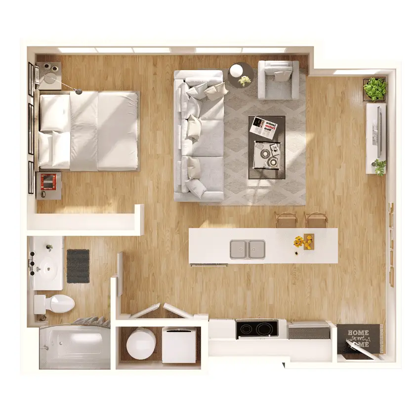 Crest at Park Central Dallas Apartment Floor Plan 1